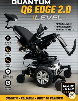QUANTUM Q6 EDGE 2.0 iLEVEL POWER WHEELCHAIR — FULLY LOADED Asking $1500 Firm with NEW BATTERIES INCLUDED Extremely clean WHITE Quantum Q6 Edge 2.0