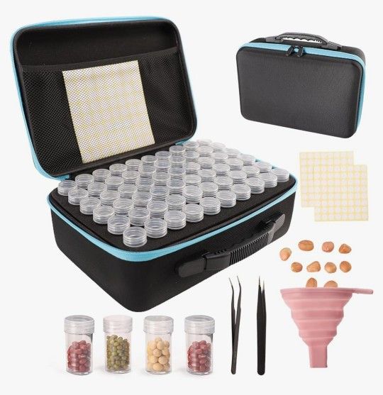 Seed Storage Organizer, Seed Storage Container with 120 Slot, Sturdy Seed Organizer Storage Box with Zipper Bag Label Stickers, 120 Plastic Bottles