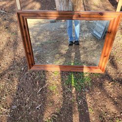 Wood Mirror From A Dresser 