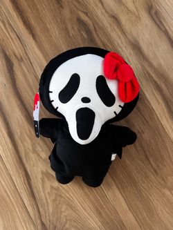 Halloween hello kitty ghostface plush