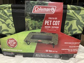 New Coleman Fold And Go Pet Bed Cot Retail $35 Selling For $25