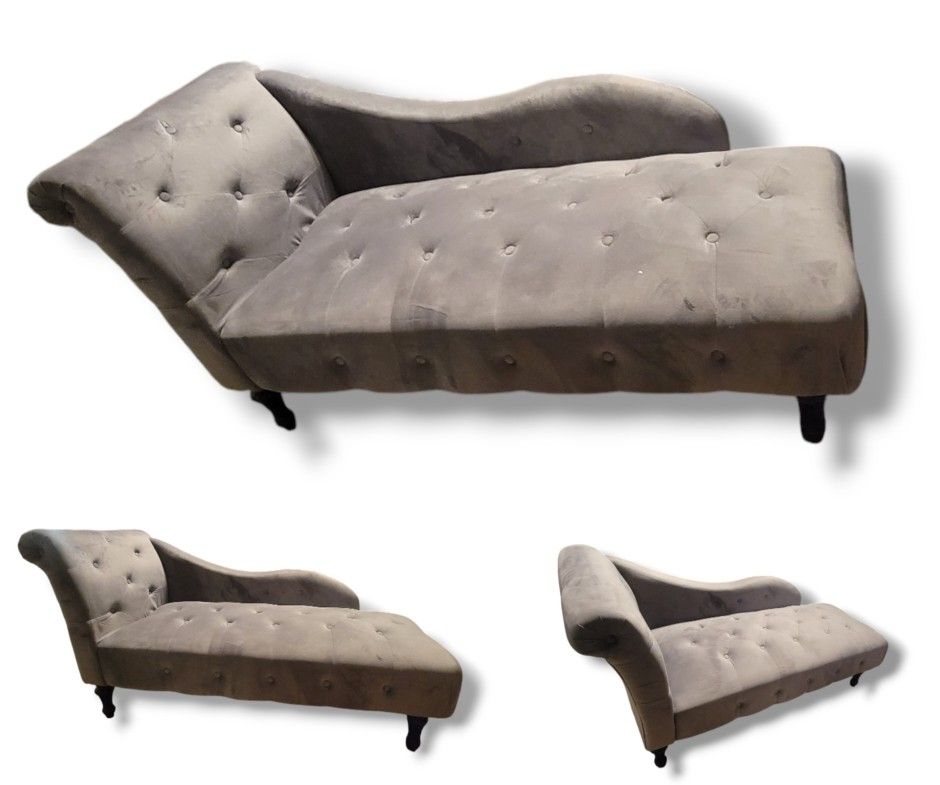 Gray Lounge Sofa (Velvet)- Slightly Used