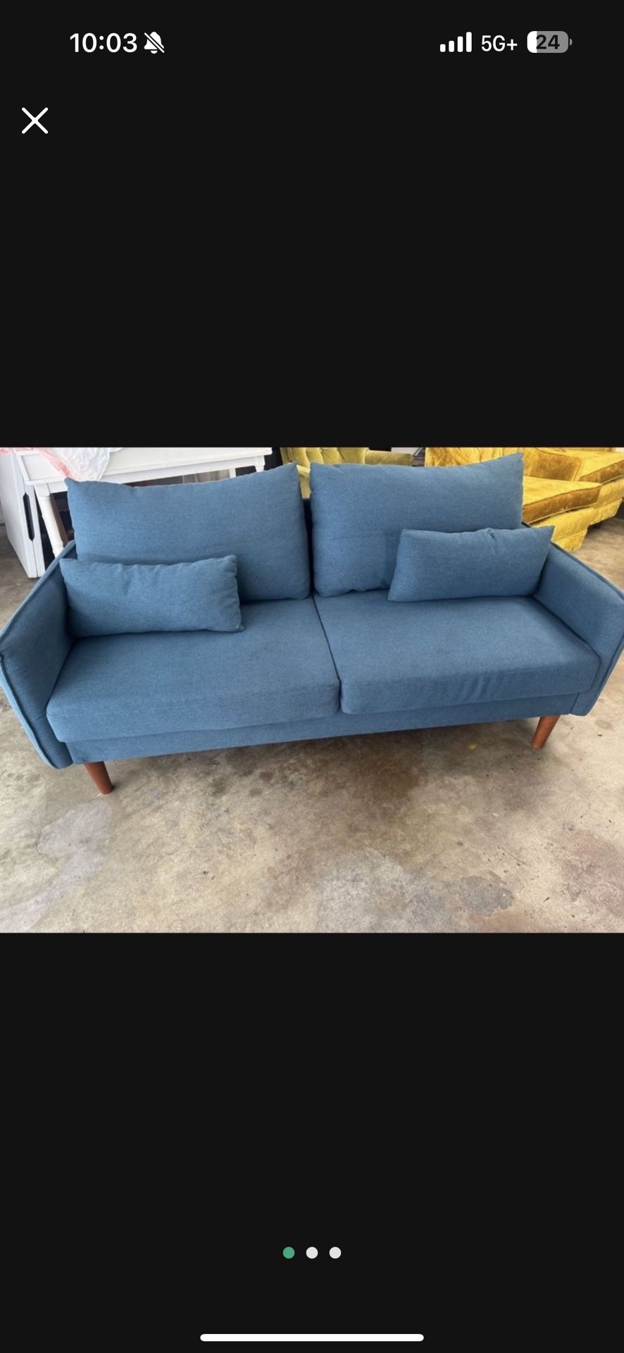 Blue Couch Loveseat