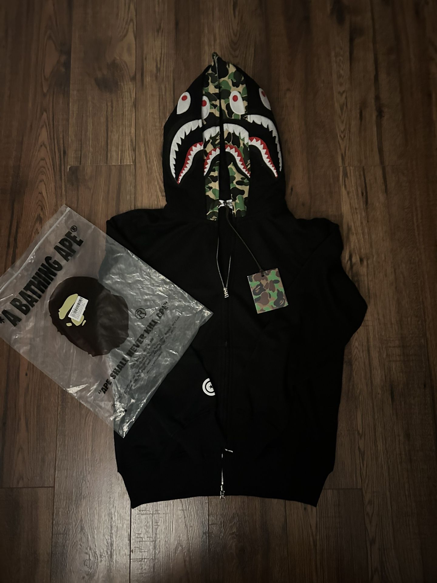 Bape double hood zip up Size medium 1:1
