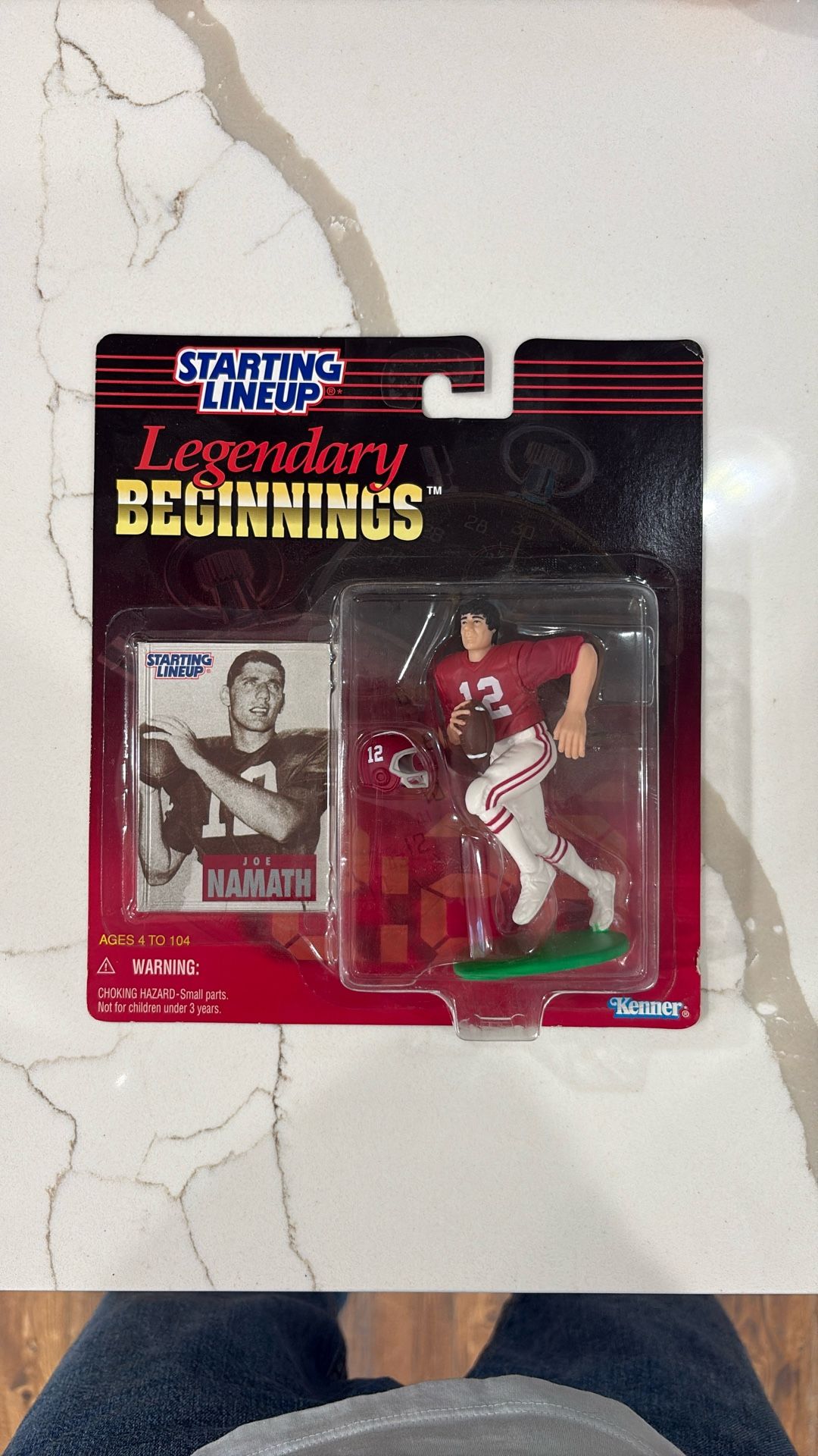 Joe Namath Alabama & Joe Montana KC Chiefs Starting Lineup