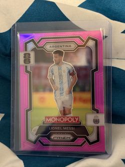 Lionel Messi Panini Prizm Monopoly Pink Trading Card