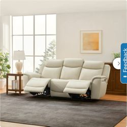 Leathwr recliner sofa, power electric recliner costco