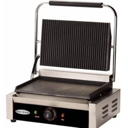 🥪🔥Serv-Ware EPG-100GF Single Sandwich Panini Grill w/ 13" x 9" Grooved & Smooth Plates, 120V🔥🥪