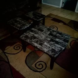Three Living Room Tables One Coffee Table Two Side End.  Tables