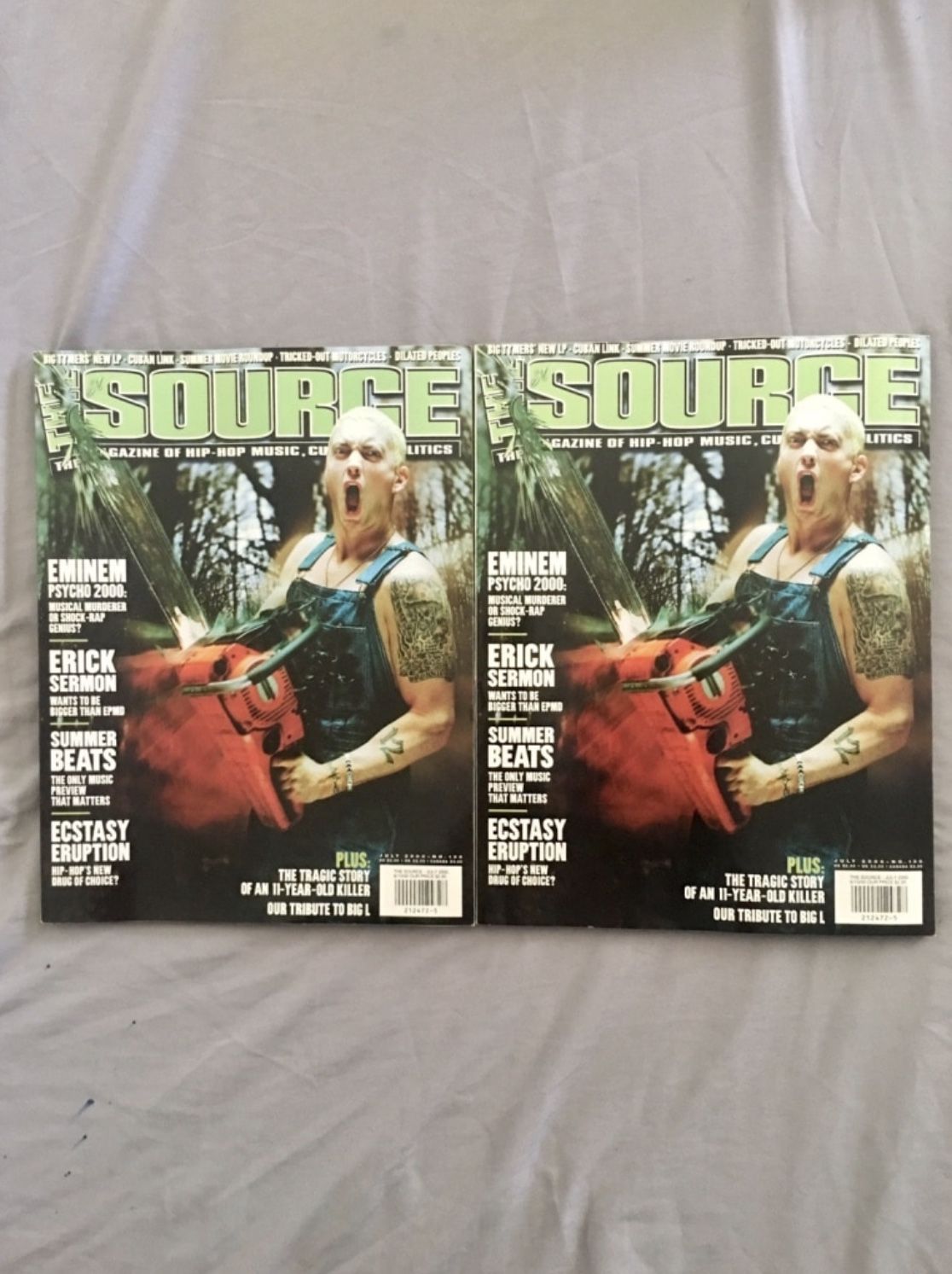 The Source Magazine Eminem Psycho 2000 July 2000 No 130