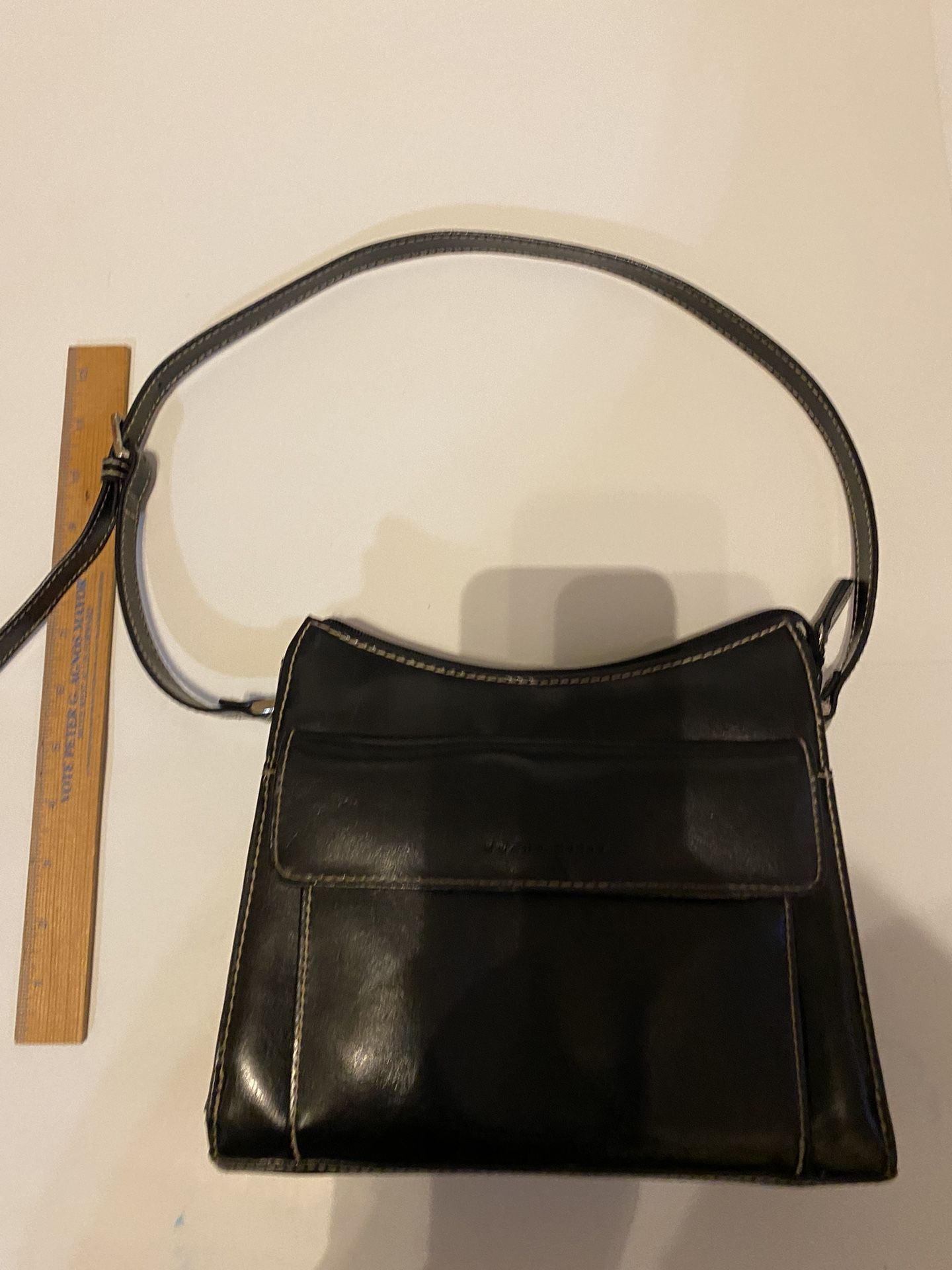 Crazy horse Black leather Purse