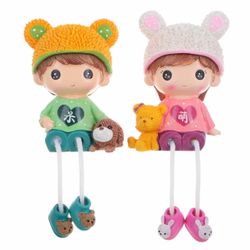 INOOMP Valentine Couple Hanging Feet Dolls (2-Pack)