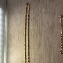 23k Solid Gold Rope Chain 