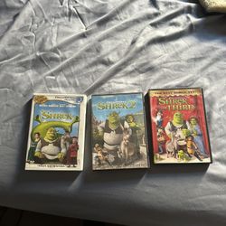 Shrek DVDs 1-3