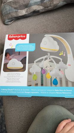 Fisher-Price Sound Machine Calming Clouds Mobile & Soother Convertible Crib to Tabletop with Music & Lights for Newborn to Toddler