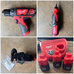 Milwaukee Tools, 3 Batteries And 2 Chargers 