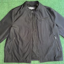 KENNETH COLE REACTION Men's Waterproof Jacket /Windbreaker Size XL(46-48) black color with full front zipper