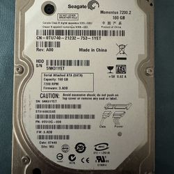 160 GB HARD DRIVE LAPTOP SEAGATE SATA