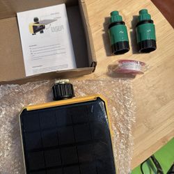 NEW Smart WiFi Solar Sprinkler Timer, Water Timer Rechargeable with Rain Delay, Manual & Automatic Watering System for Garden Hose Faucet, 2 Outlet