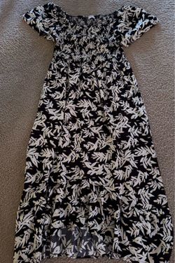 Black Floral Smocked Maxi Dress