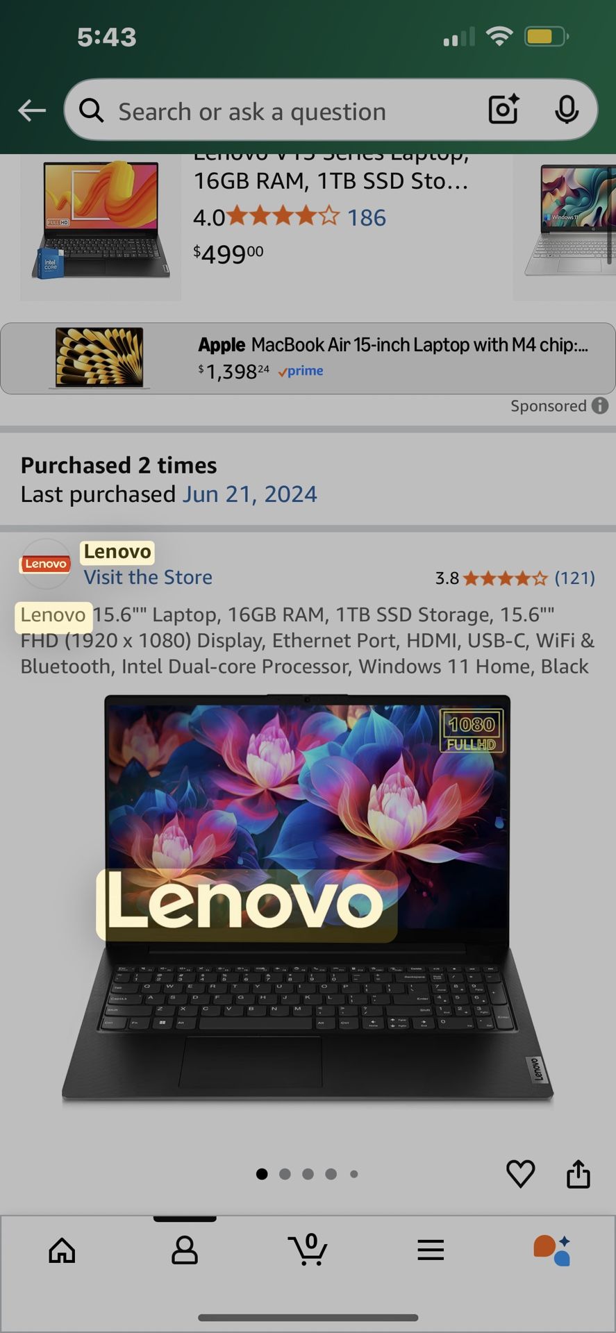 Lenovo Laptops Brand New