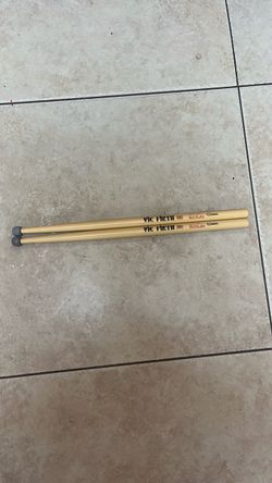 Vic Firth SCOJO Corpsmaster Drum Mallets Pair Gray Felt Heads