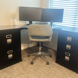 Black Pottery Barn Corner Desk! 