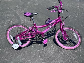 Girls, purple freestyle bike