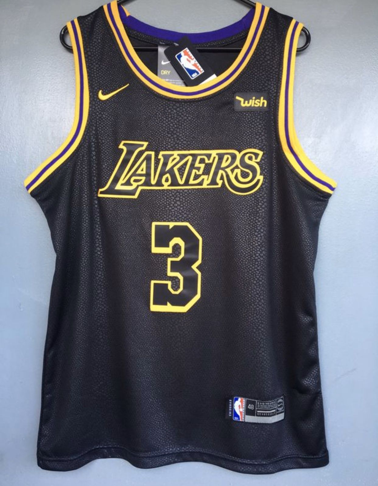 Anthony Davis Black Mamba Edition Lakers Jersey