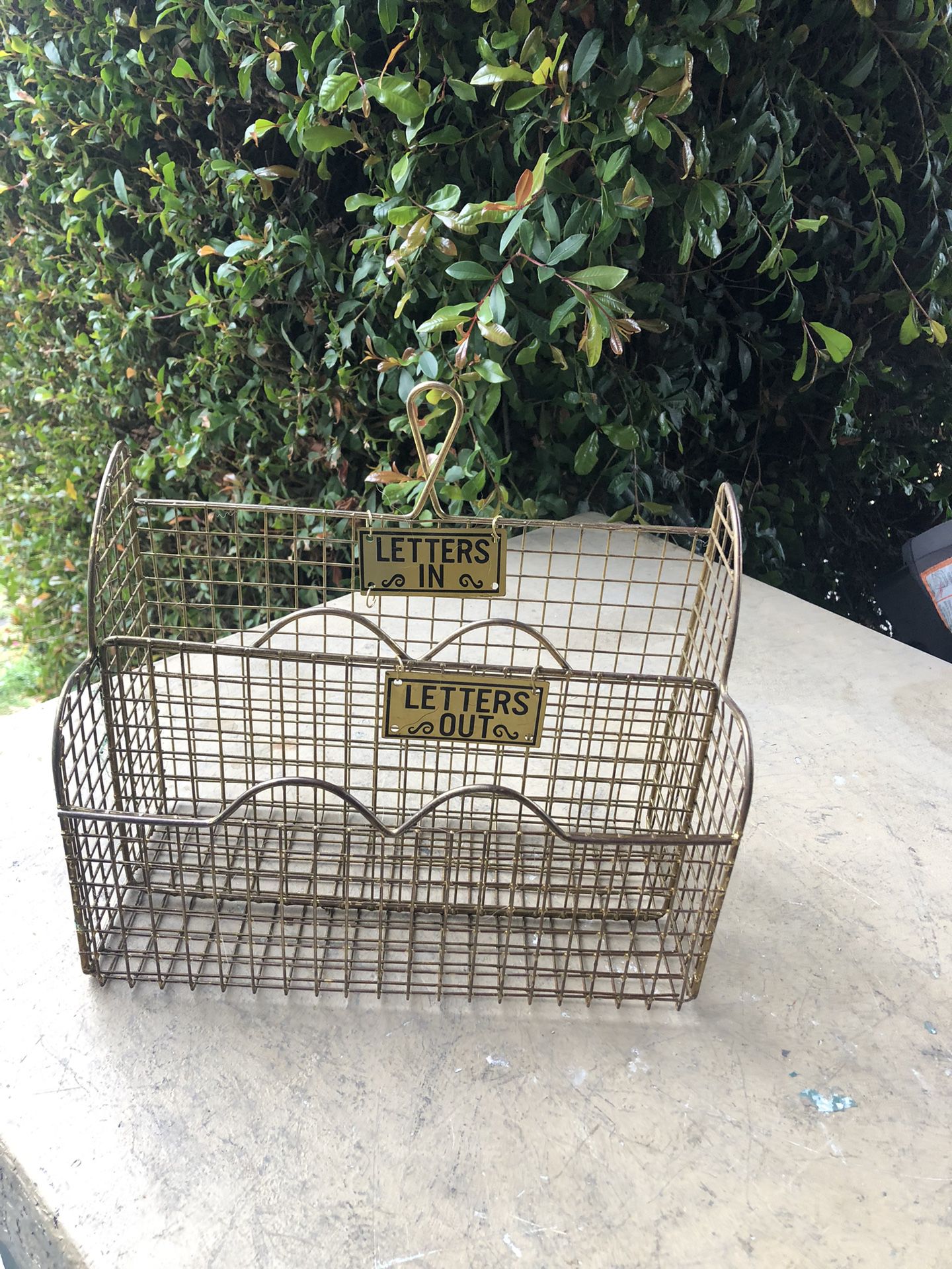 Found at a nasty estate sale; Two Brass Metal Letter Holders (selling them individually):