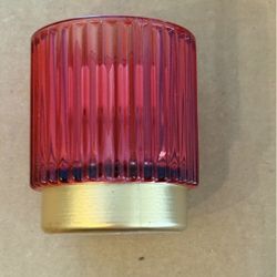 Red/Gold Glass candle holder