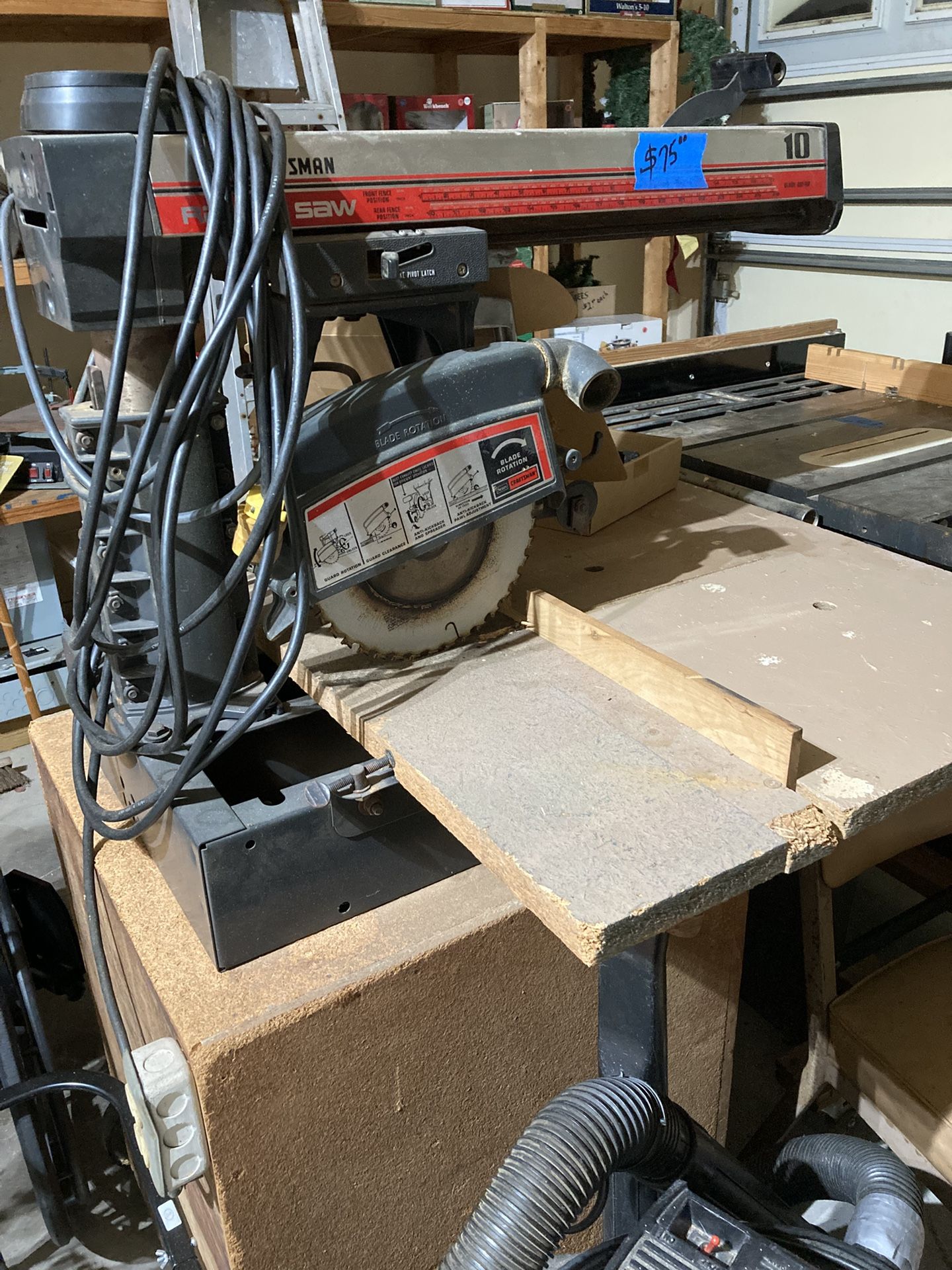 Radial Alarm Saw & Table Saw + More