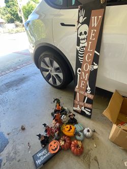 A whole lot of Halloween and Thanksgiving decor
