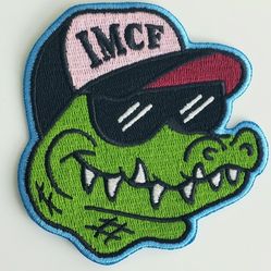 Inter MIAMI 3" PATCH Levi's Alligator Iron-On Club Futball Soccer Messi Embroidered Crocodile 