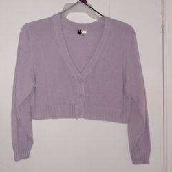 Cropped Lilac Cardigan 