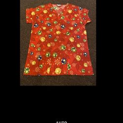 NWOT Women’s XS Best Medical Wear Christmas Design Scrub top nurse