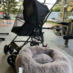Pet Stroller With Dog Bed