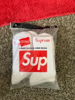 White supreme socks