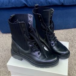 Sam Edelman Lydell black Combat Boots, Size 6M EUR 36