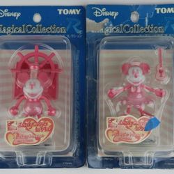 TOMY Disney Magical Collection Mickey Minnie Lovely Couple in Pink Sealed Lot 2
