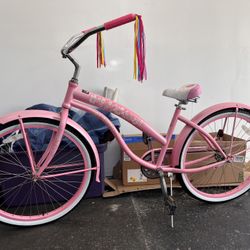 Custom Vintage Style Pink Beach Cruiser