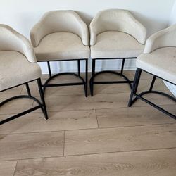 Fabric Upholstered Kitchen Bar Stool