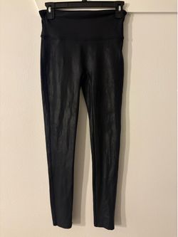 SPANX by Sara Blakely Black Faux Leather High Rise Ankle Leggings M/M