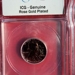 🇺🇸 1943 Steel Rose Gold Plated Cent – ICG Genuine Rose Gold Plates