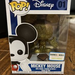 Funko Pop Disney #01 Mickey Mouse (Gold) Barnes & Noble Exclusive 