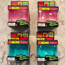 Nee Doh Nice Ice Cube Pink Blue Squish