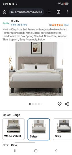 Novilla king size bed frame
