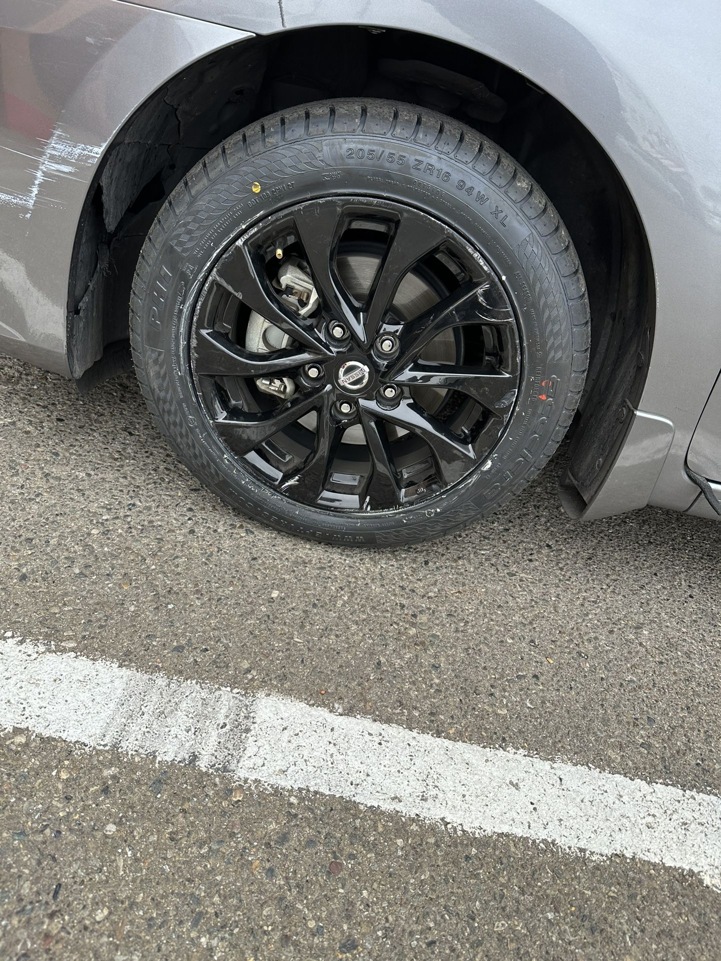 Set Of 4 New Tires Stock Black Rims Nissan Sentra SR