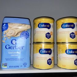 Enfamil And Gerber Oatmeal Cereal 