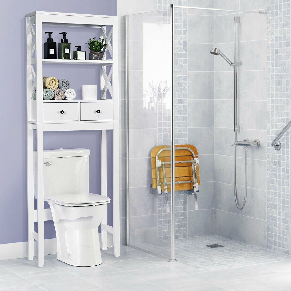 NEW Bathroom Storage Shelf to Organize Bath supplies & accessories for toilet bedroom kitchen
